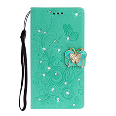 Custodia Portafoglio In Pelle Cover con Supporto T10 per Huawei P40 Pro Verde