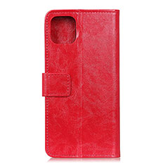 Custodia Portafoglio In Pelle Cover con Supporto T10 per Xiaomi Mi 11 5G Rosso