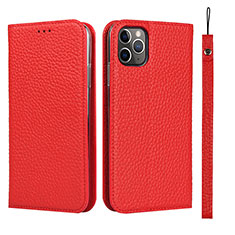 Custodia Portafoglio In Pelle Cover con Supporto T11 per Apple iPhone 11 Pro Rosso
