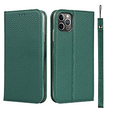 Custodia Portafoglio In Pelle Cover con Supporto T11 per Apple iPhone 11 Pro Verde