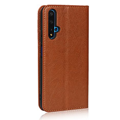 Custodia Portafoglio In Pelle Cover con Supporto T11 per Huawei Honor 20 Arancione