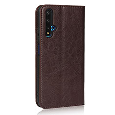 Custodia Portafoglio In Pelle Cover con Supporto T11 per Huawei Honor 20 Marrone