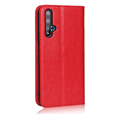 Custodia Portafoglio In Pelle Cover con Supporto T11 per Huawei Honor 20S Rosso