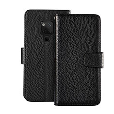 Custodia Portafoglio In Pelle Cover con Supporto T11 per Huawei Mate 20 Nero