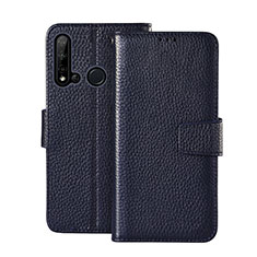 Custodia Portafoglio In Pelle Cover con Supporto T11 per Huawei Nova 5i Blu