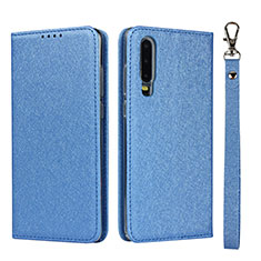 Custodia Portafoglio In Pelle Cover con Supporto T11 per Huawei P30 Blu