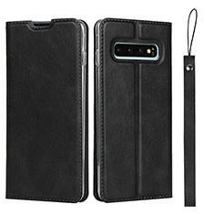 Custodia Portafoglio In Pelle Cover con Supporto T11 per Samsung Galaxy S10 Plus Nero