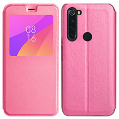 Custodia Portafoglio In Pelle Cover con Supporto T11 per Xiaomi Redmi Note 8 (2021) Rosa