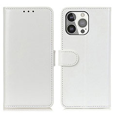 Custodia Portafoglio In Pelle Cover con Supporto T12 per Apple iPhone 13 Pro Bianco