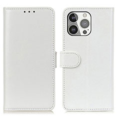 Custodia Portafoglio In Pelle Cover con Supporto T12 per Apple iPhone 13 Pro Max Bianco