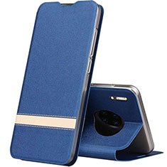 Custodia Portafoglio In Pelle Cover con Supporto T12 per Huawei Mate 30 5G Blu