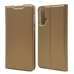 Custodia Portafoglio In Pelle Cover con Supporto T12 per Huawei Nova 5 Pro Oro