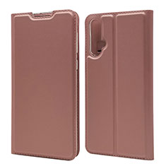 Custodia Portafoglio In Pelle Cover con Supporto T12 per Huawei Nova 5 Pro Oro Rosa