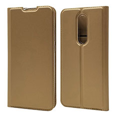 Custodia Portafoglio In Pelle Cover con Supporto T12 per Xiaomi Mi 9T Pro Oro