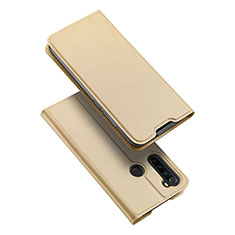 Custodia Portafoglio In Pelle Cover con Supporto T12 per Xiaomi Redmi Note 8 (2021) Oro