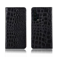 Custodia Portafoglio In Pelle Cover con Supporto T14 per Huawei Honor 20 Pro Nero