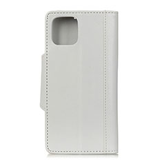 Custodia Portafoglio In Pelle Cover con Supporto T14 per Xiaomi Mi 11 Lite 5G Bianco