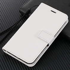 Custodia Portafoglio In Pelle Cover con Supporto T14 per Xiaomi Mi Note 10 Bianco