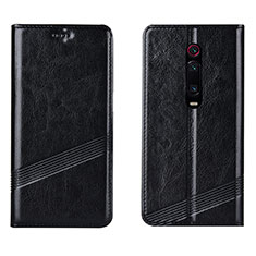 Custodia Portafoglio In Pelle Cover con Supporto T14 per Xiaomi Redmi K20 Nero