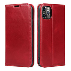 Custodia Portafoglio In Pelle Cover con Supporto T15 per Apple iPhone 11 Pro Max Rosso