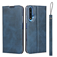 Custodia Portafoglio In Pelle Cover con Supporto T15 per Huawei Honor 20 Blu