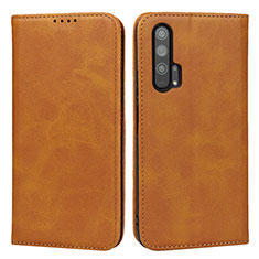 Custodia Portafoglio In Pelle Cover con Supporto T15 per Huawei Honor 20 Pro Arancione