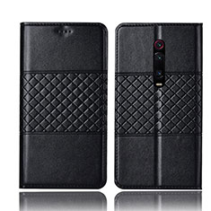 Custodia Portafoglio In Pelle Cover con Supporto T15 per Xiaomi Mi 9T Nero