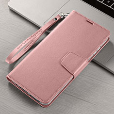 Custodia Portafoglio In Pelle Cover con Supporto T15 per Xiaomi Mi Note 10 Pro Oro Rosa