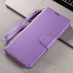 Custodia Portafoglio In Pelle Cover con Supporto T15 per Xiaomi Mi Note 10 Viola