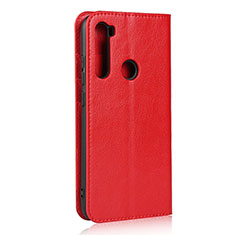 Custodia Portafoglio In Pelle Cover con Supporto T15 per Xiaomi Redmi Note 8 Rosso