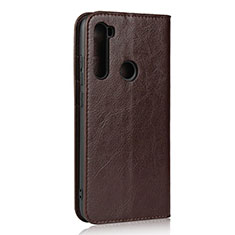 Custodia Portafoglio In Pelle Cover con Supporto T15 per Xiaomi Redmi Note 8T Marrone