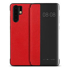 Custodia Portafoglio In Pelle Cover con Supporto T16 per Huawei P30 Pro Rosso