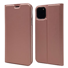 Custodia Portafoglio In Pelle Cover con Supporto T17 per Apple iPhone 11 Pro Max Oro Rosa