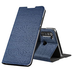 Custodia Portafoglio In Pelle Cover con Supporto T17 per Xiaomi Redmi Note 8 (2021) Blu