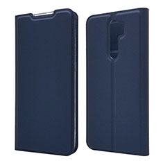 Custodia Portafoglio In Pelle Cover con Supporto T18 per Xiaomi Redmi Note 8 Pro Blu