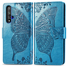 Custodia Portafoglio In Pelle Cover con Supporto T19 per Huawei Honor 20 Blu