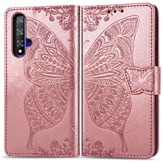 Custodia Portafoglio In Pelle Cover con Supporto T19 per Huawei Honor 20 Oro Rosa