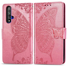 Custodia Portafoglio In Pelle Cover con Supporto T19 per Huawei Honor 20 Rosa