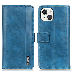 Custodia Portafoglio In Pelle Cover con Supporto T20 per Apple iPhone 13 Mini Blu