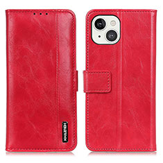 Custodia Portafoglio In Pelle Cover con Supporto T20 per Apple iPhone 13 Mini Rosso