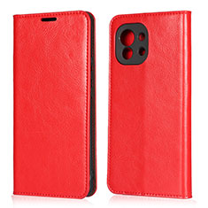 Custodia Portafoglio In Pelle Cover con Supporto T21 per Xiaomi Mi 11 Lite 5G Rosso