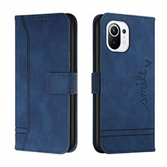 Custodia Portafoglio In Pelle Cover con Supporto T22 per Xiaomi Mi 11 5G Blu