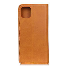 Custodia Portafoglio In Pelle Cover con Supporto T24 per Xiaomi Mi 11 5G Marrone Chiaro