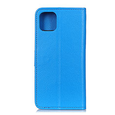 Custodia Portafoglio In Pelle Cover con Supporto T25 per Xiaomi Mi 11 Lite 4G Cielo Blu