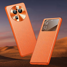 Custodia Portafoglio In Pelle Cover con Supporto TB1 per Oppo Find X6 5G Arancione