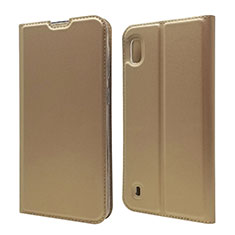 Custodia Portafoglio In Pelle Cover con Supporto U01 per Samsung Galaxy A10 Oro