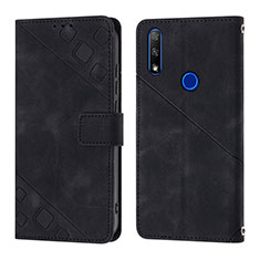 Custodia Portafoglio In Pelle Cover con Supporto Y01B per Huawei Honor 9X Nero