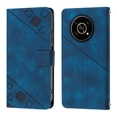 Custodia Portafoglio In Pelle Cover con Supporto Y01B per Huawei Honor Magic4 Lite 5G Blu
