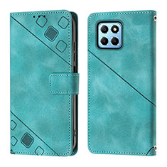 Custodia Portafoglio In Pelle Cover con Supporto Y01B per Huawei Honor X6 5G Verde