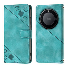 Custodia Portafoglio In Pelle Cover con Supporto Y01B per Huawei Honor X9a 5G Verde